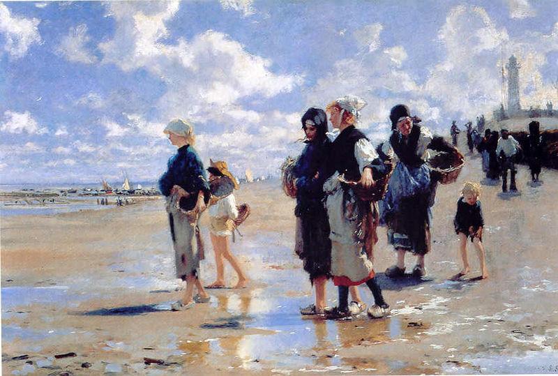 John Singer Sargent Oyster Gatherers of Cancale oil painting image